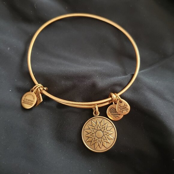Alex and Ani New Beginnings Gold Charm  Bangle / Bracelet  Self Love        331 - Picture 1 of 3